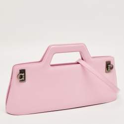 Pre Owned Salvatore Ferragamo Light Pink Leather Wanda East-West Bag