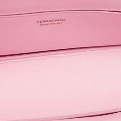 Pre Owned Salvatore Ferragamo Light Pink Leather Wanda East-West Bag