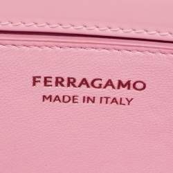Pre Owned Salvatore Ferragamo Light Pink Leather Wanda East-West Bag