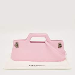 Pre Owned Salvatore Ferragamo Light Pink Leather Wanda East-West Bag