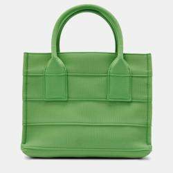 مملوكة مسبقًا Salvatore Ferragamo S Beach Green Canvas Tote Bag