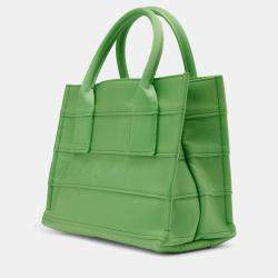 مملوكة مسبقًا Salvatore Ferragamo S Beach Green Canvas Tote Bag