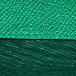 Pre Owned حافظة بطاقات أعمال جلد أخضر سالفاتوري فيراغامو غانتشيني