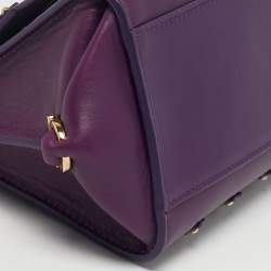 مملوكة مسبقًا حقيبة سالفاتوري فيراغامو صوفيا صغيرة جلد أرجواني مزخرفة بنجوم بيد علوية