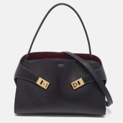 Pre Owned حقيبة كتف سالفاتو ري فيراغامو هاج سوفت متوسطة جلد سوداء