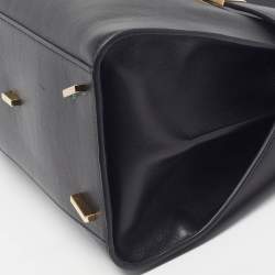 Pre Owned Salvatore Ferragamo Hug Soft Medium Black Leather Shoulder Bag