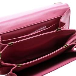 مملوكة مسبقًا حقيبة كتف سالفاتوري فيراغامو جلد ثعبان وردية