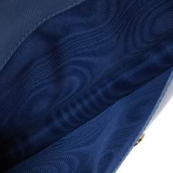 مملوكة مسبقًا Salvatore Ferragamo Light Blue Leather Miss Vara Wallet On Chain