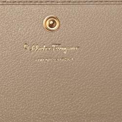 Pre Owned محفظة سالفاتوري فيراغامو كونتينينتال غانسيو مزدوج جلد أسود