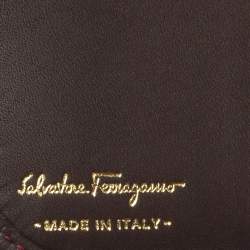 Pre Owned محفظة كومباكت سالفاتورى فيراغامو ثنائية الطية قماش طباعة جانجل متعددة الألوان