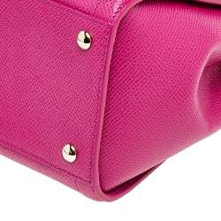 مملوكة مسبقًا Salvatore Ferragamo Pink Leather Carrie Top Handle Bag