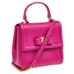 مملوكة مسبقًا Salvatore Ferragamo Pink Leather Carrie Top Handle Bag