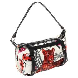 Pre Owned Salvatore Ferragamo Multicolor Nylon Fiera Boston Bag