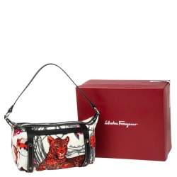 Pre Owned Salvatore Ferragamo Multicolor Nylon Fiera Boston Bag