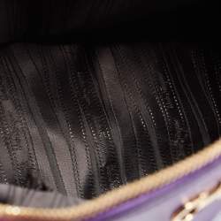 Pre Owned Salvatore Ferragamo Purple Saffiano Leather Darina Satchel