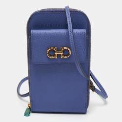 Salvatore Ferragamo Lavender Leather Smartphone Crossbody Bag