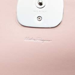 Salvatore Ferragamo Light Pink Leather Vara Bow Wallet on Chain