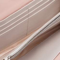 Salvatore Ferragamo Light Pink Leather Vara Bow Wallet on Chain