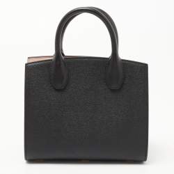 Pre Owned Salvatore Ferragamo Black Leather Small Studio Box Bag