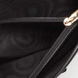 Salvatore Ferragamo Black Leather Vara Bow Continental Wallet