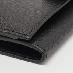 Salvatore Ferragamo Black Leather Vara Bow Continental Wallet