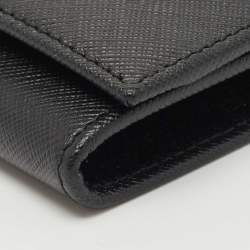 Salvatore Ferragamo Black Leather Vara Bow Continental Wallet