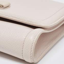 مملوكة مسبقًا Salvatore Ferragamo Light Pink Leather Vara Bow Wallet on Chain 