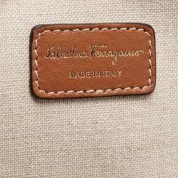 Pre Owned Salvatore Ferragamo Brown Leather Studio Tote