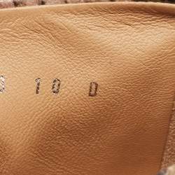 Pre Owned Salvatore Ferragamo Multicolor Snakeskin Embossed Leather T-Strap Sandals Size 40.5