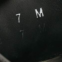 Pre Owned Salvatore Ferragamo Black Ostrich Leather Lufti Flat Sandals Size 41