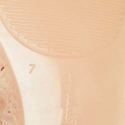 مملوكة مسبقًا Salvatore Ferragamo Beige Nilly Jelly Bow Ballet Flats Size 37.5