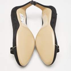 مملوكة مسبقًا Salvatore Ferragamo Black Suede Carla Pumps Size 40