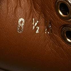 Salvatore Ferragamo Brown Leather Nevers Ankle Length Boots Size 39