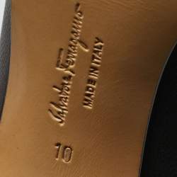 Pre Owned Salvatore Ferragamo Brown Leather Ovidio Knee Length Boots Size 40.5