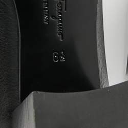 Pre Owned Salvatore Ferragamo Black Leather Rolo Gancini Pumps Size 37