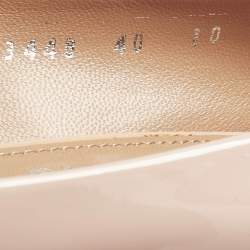 Pre Owned Salvatore Ferragamo Pink/Red Patent Leather Fiammetta Pumps Size 40.5