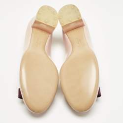 Pre Owned Salvatore Ferragamo Pink/Red Patent Leather Fiammetta Pumps Size 40.5