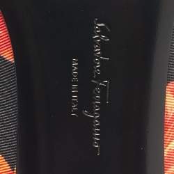 Pre Owned حذاء كعب عالي سالفاتوري فيراغامو بادي قماش مورد متعدد الألوان مقاس 38.5