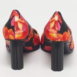 Pre Owned حذاء كعب عالي سالفاتوري فيراغامو بادي قماش مورد متعدد الألوان مقاس 38.5