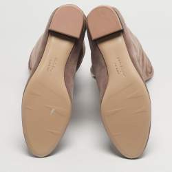 Pre Owned Salvatore Ferragamo Dusty Pink Suede My Sweet Calf Length Boots Size 40