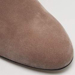 Pre Owned Salvatore Ferragamo Dusty Pink Suede My Sweet Calf Length Boots Size 40