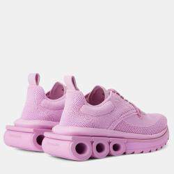 Pre Owned حذاء نسيج سنيكرز سالفاتوري فيراغامو نيمة وردي 1