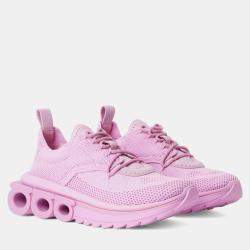 Pre Owned حذاء نسيج سنيكرز سالفاتوري فيراغامو نيمة وردي 1