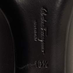 مملوكة مسبقًا حذاء باليرينا فلات سالفاتوري فيراغامو فيفا جلد أسود مقاس 37.5