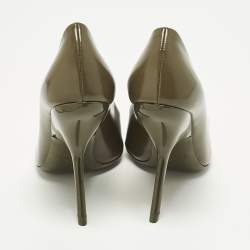 مملوكة مسبقًا حذاء كعب عالي سلافاتوري فيراغامو جلد أسود مقدمة مدببة مقاس 39