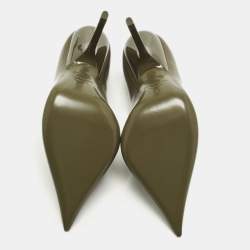 مملوكة مسبقًا حذاء كعب عالي سلافاتوري فيراغامو جلد أسود مقدمة مدببة مقاس 39