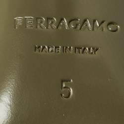 مملوكة مسبقًا حذاء كعب عالي سلافاتوري فيراغامو جلد أسود مقدمة مدببة مقاس 39