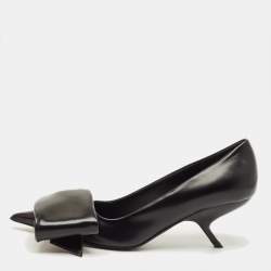 Pre Owned حذاء كعب عالي سالفاتوري فيراغامو أنسر جلد أسود مقاس 37