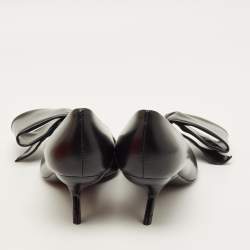 Pre Owned حذاء كعب عالي سالفاتوري فيراغامو أنسر جلد أسود مقاس 37