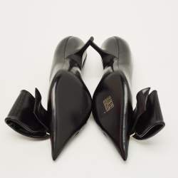 Pre Owned حذاء كعب عالي سالفاتوري فيراغامو أنسر جلد أسود مقاس 37